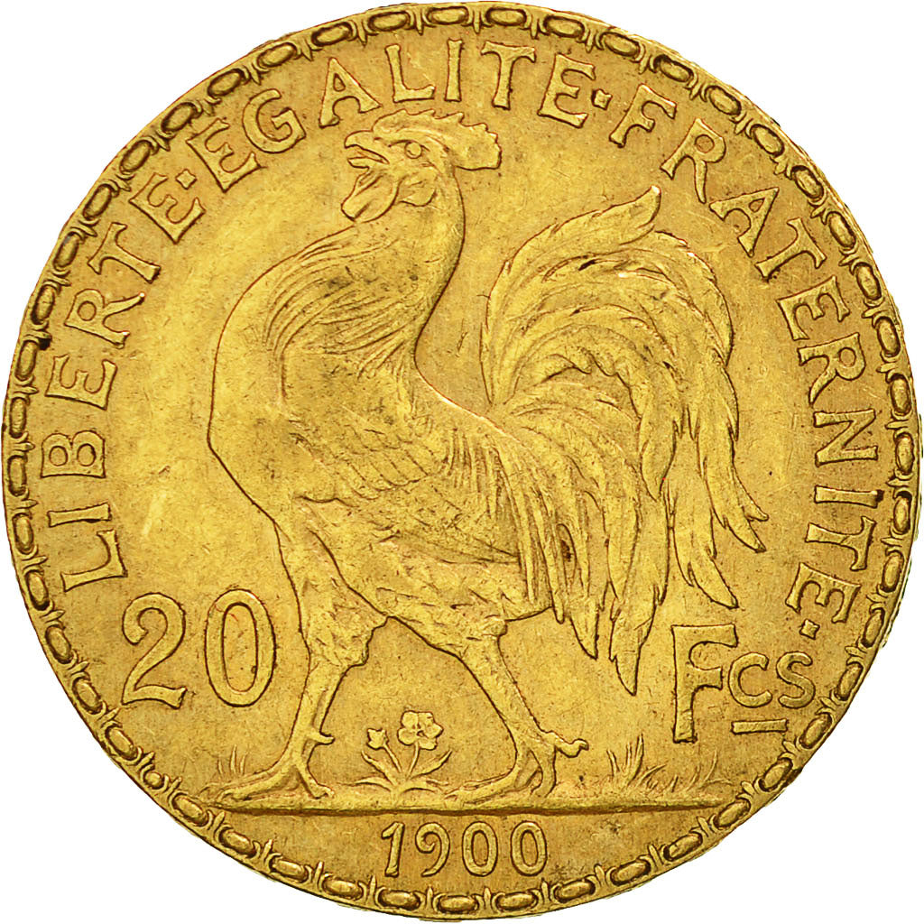 France, Marianne, 20 Francs, 1900, Paris, EF(40-45), Gold, KM:847, Gadoury:1064