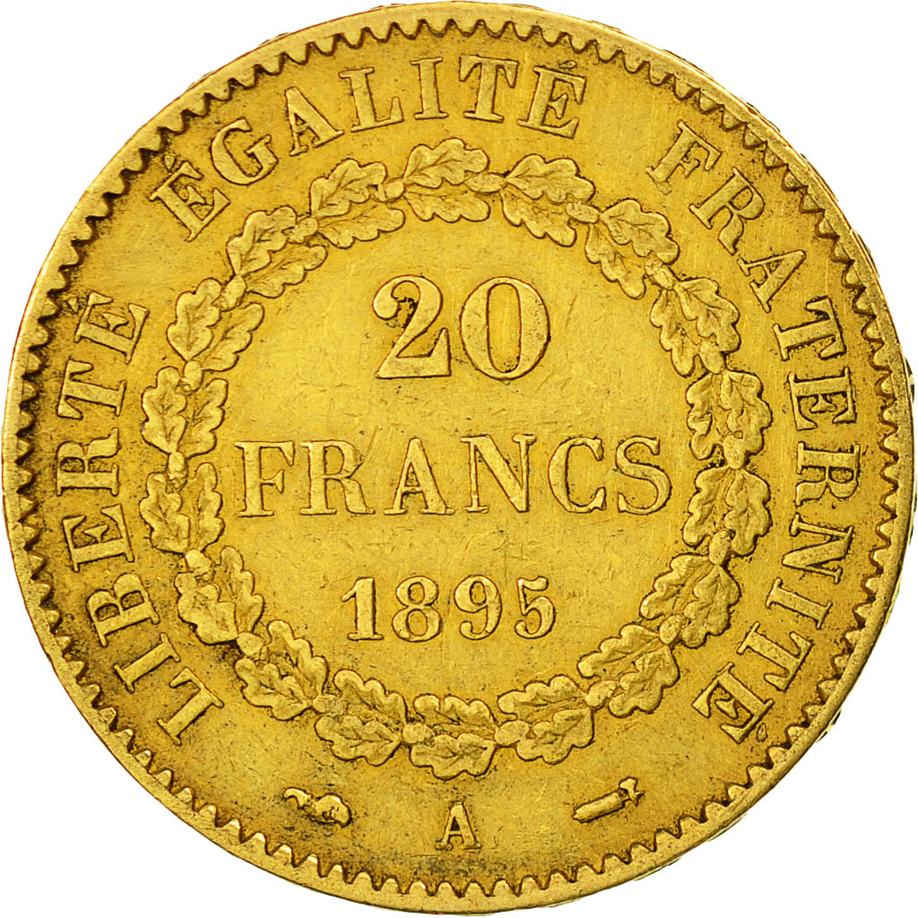 Monnaie, France, Génie, 20 Francs, 1895, Paris, TTB, Or, KM:825, Gadoury:1063
