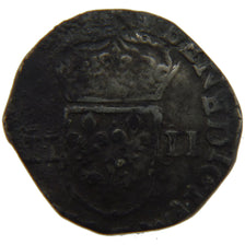 FRANCE, ¼ Ecu, 1585, VG(8-10), Silver, Ciani #1438, 8.10