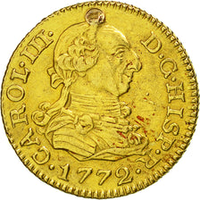 España, Charles III, 1/2 Escudo, 1772, Madrid, MBC, Oro, KM:415.1