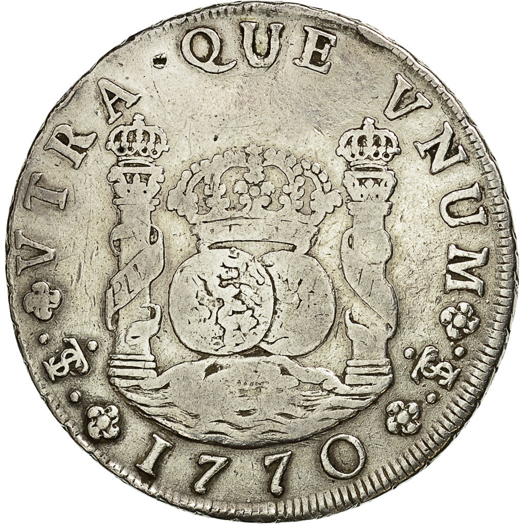 Bolivia, Charles III, 8 Réales, 1770, Potosi, EF(40-45), Silver, KM:50