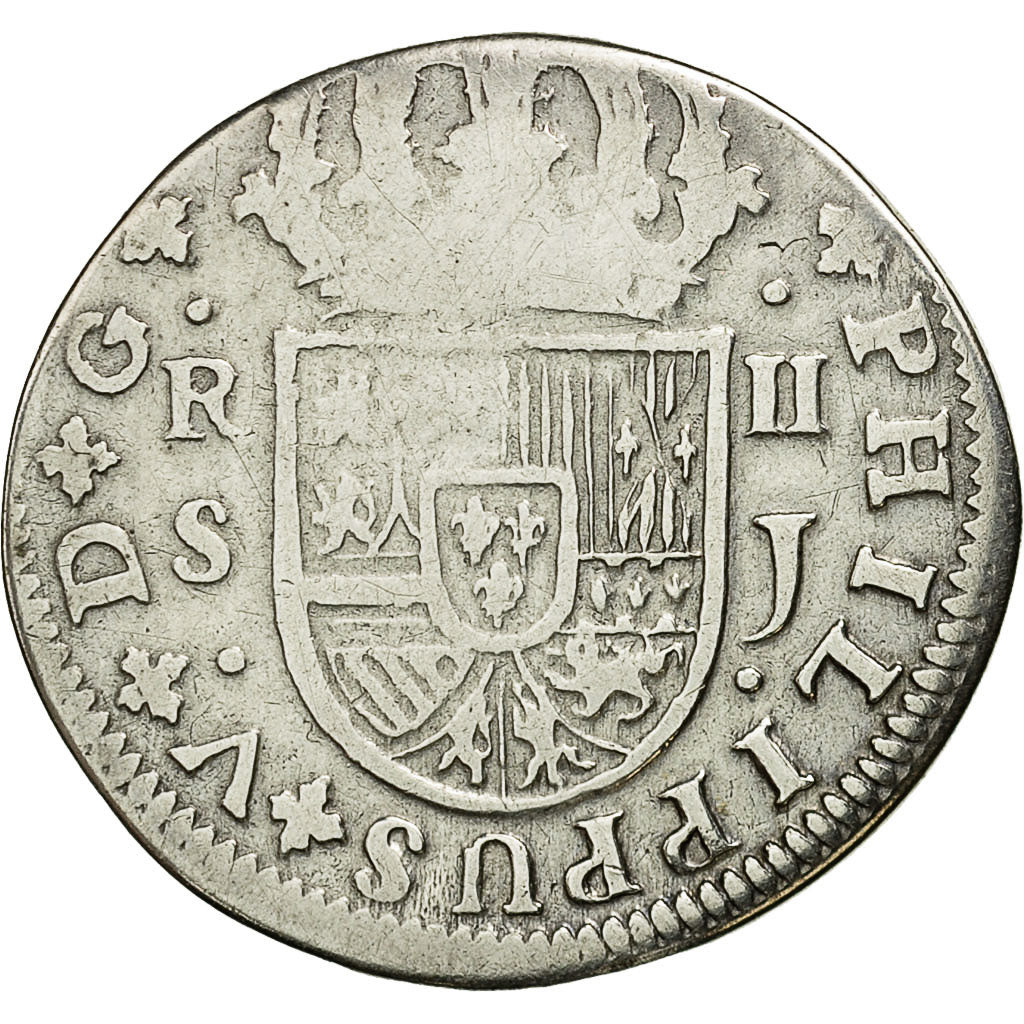 Coin, Spain, Philip V, 2 Reales, 1721, Seville, VF(30-35), Silver, KM:307