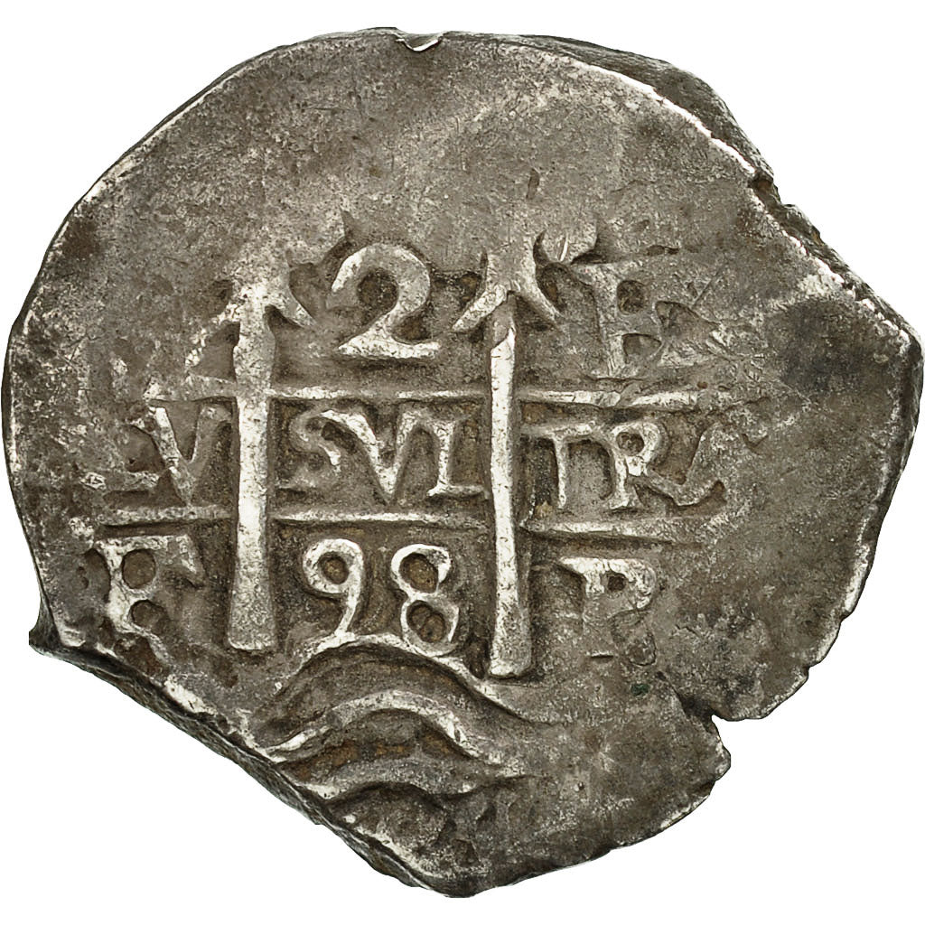 Coin, Bolivia, Charles II, 2 Reales, 1698, Potosi, EF(40-45), Silver, KM:24