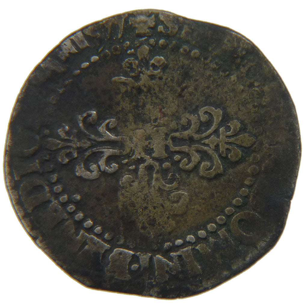 FRANCE, 1/4 Franc, 1577, Paris, F(12-15), Silver, Ciani #1432, 3.20
