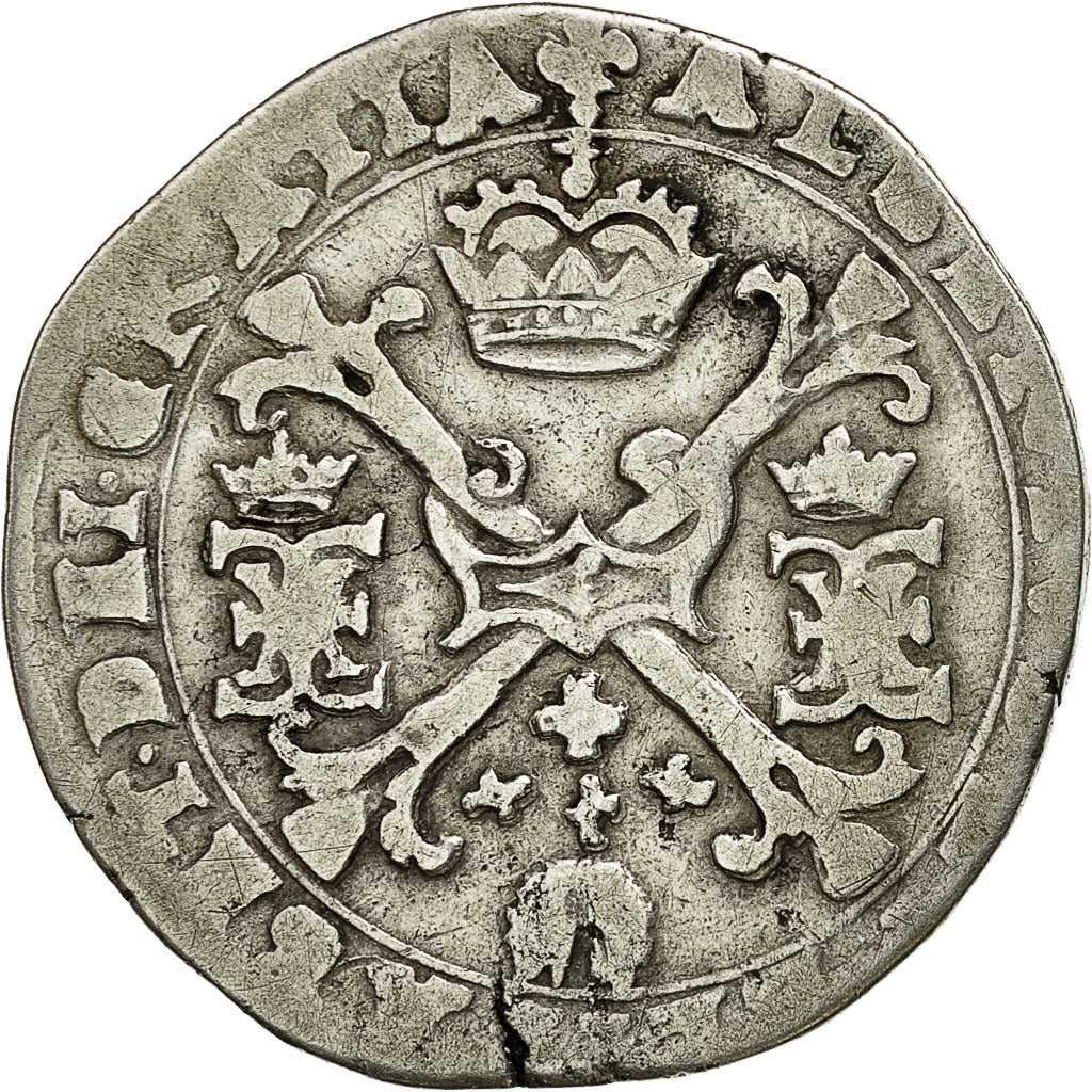 Coin, Spanish Netherlands, Albert & Isabella, 1/4 Patagon, Undated, Bruges