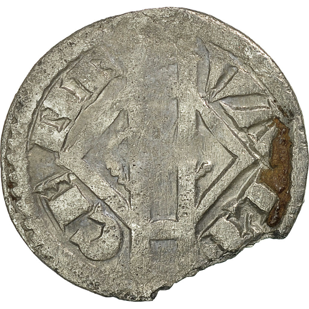 Coin, France, Hainaut, Denarius, Valenciennes, VF(20-25), Silver, Boudeau:2084