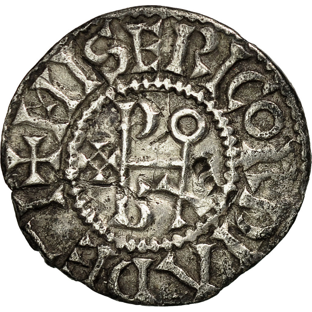 Monnaie, France, Eudes, Denier, Blois, TTB, Argent, Depeyrot:163