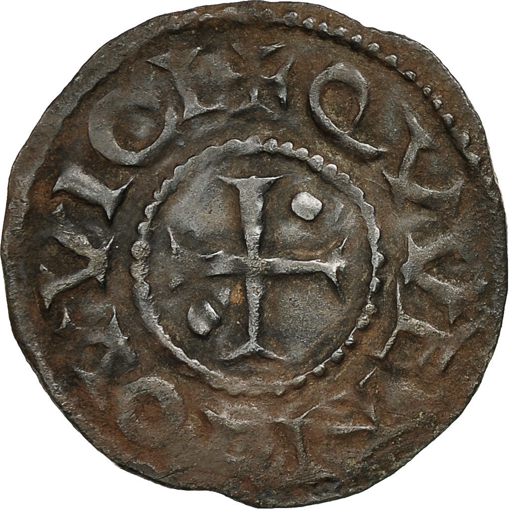 Coin, France, Charles II, Denarius, Quentovic, EF(40-45), Silver, Depeyrot:812