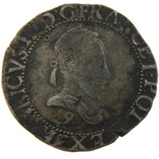 FRANCE, 1/2 Franc, 1587, Rennes, VF(20-25), Silver, Ciani #1431, 6.90