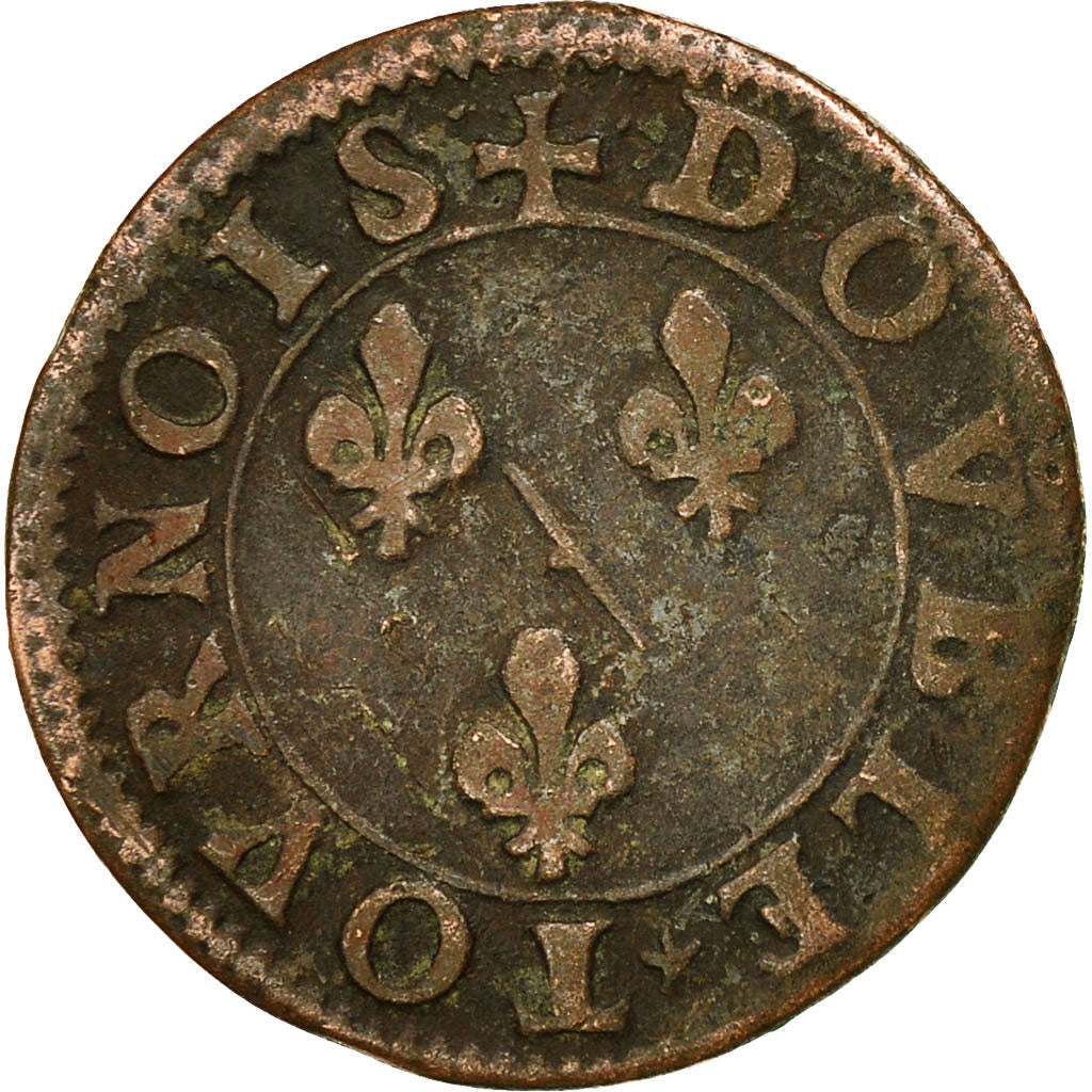 France, CHATEAU-RENAUD, François de Bourbon, Double Tournois, Undated, VF(30-35)