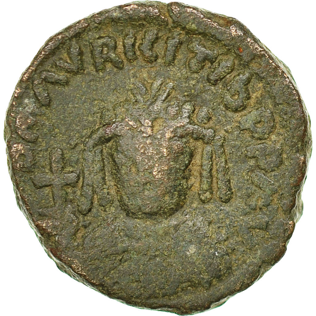 Maurice Tiberius, Half Follis, Uncertain Military Mint, VF(30-35), Sear:576