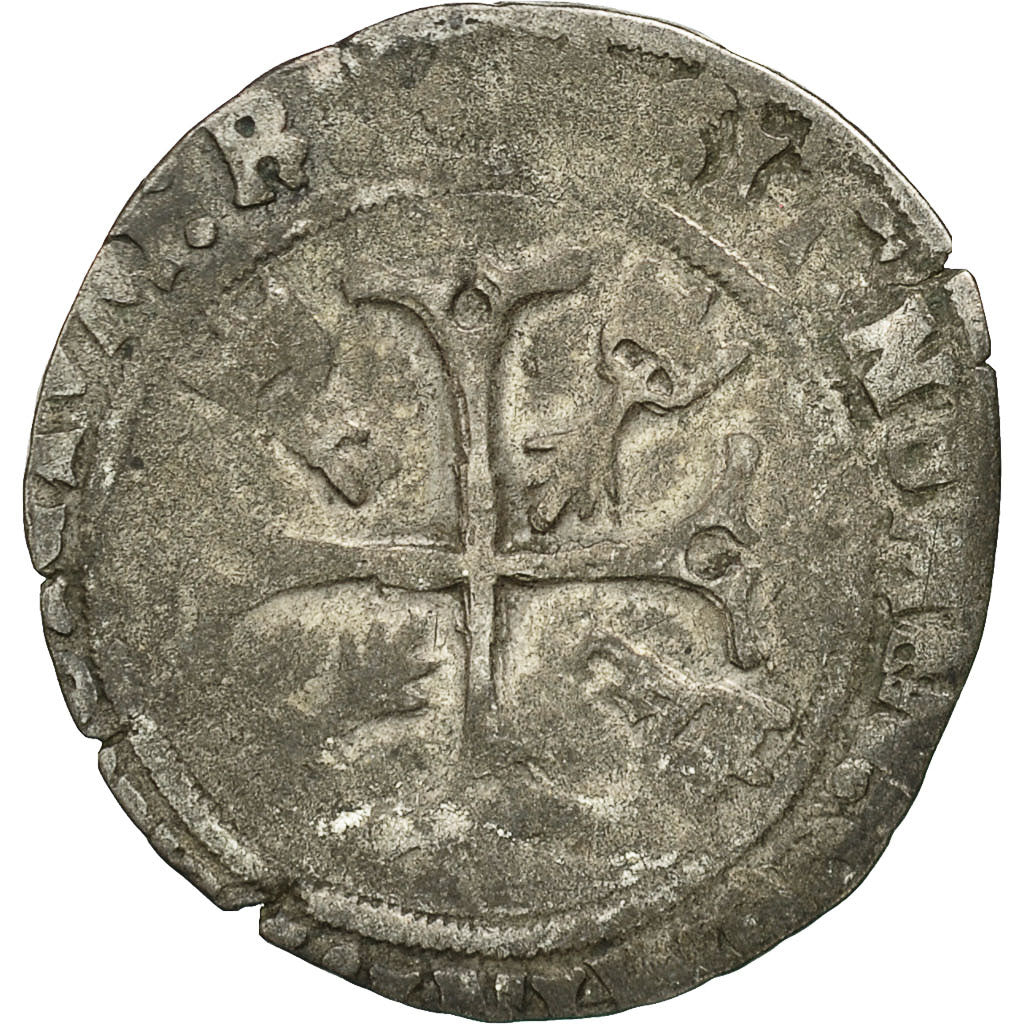 Münze, Frankreich, François Ier, Grand blanc de Bretagne, Rennes, S, Billon