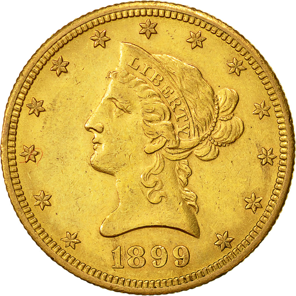 United States, Coronet Head, $10, 1899, New Orleans, AU(50-53), Gold, KM:102