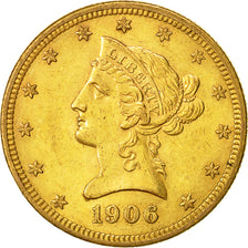 United States, Coronet Head, $10, 1906, New Orleans, MS(60-62), Gold, KM:102