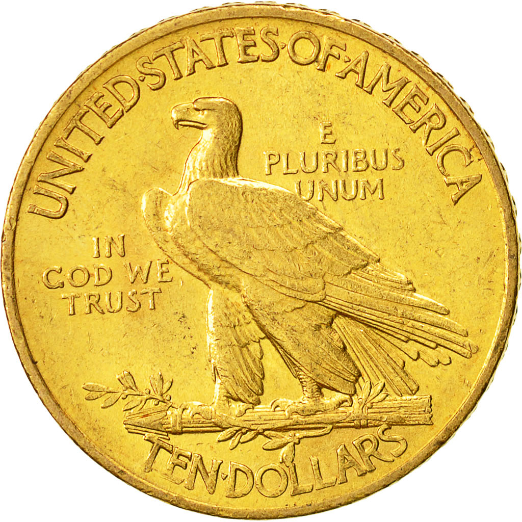 Coin, United States, Indian Head, $10, Eagle, 1909, U.S. Mint, Philadelphia