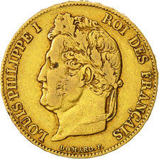 Moneta, Francia, Louis-Philippe, 20 Francs, 1841, Paris, MB+, Oro, KM:750.1