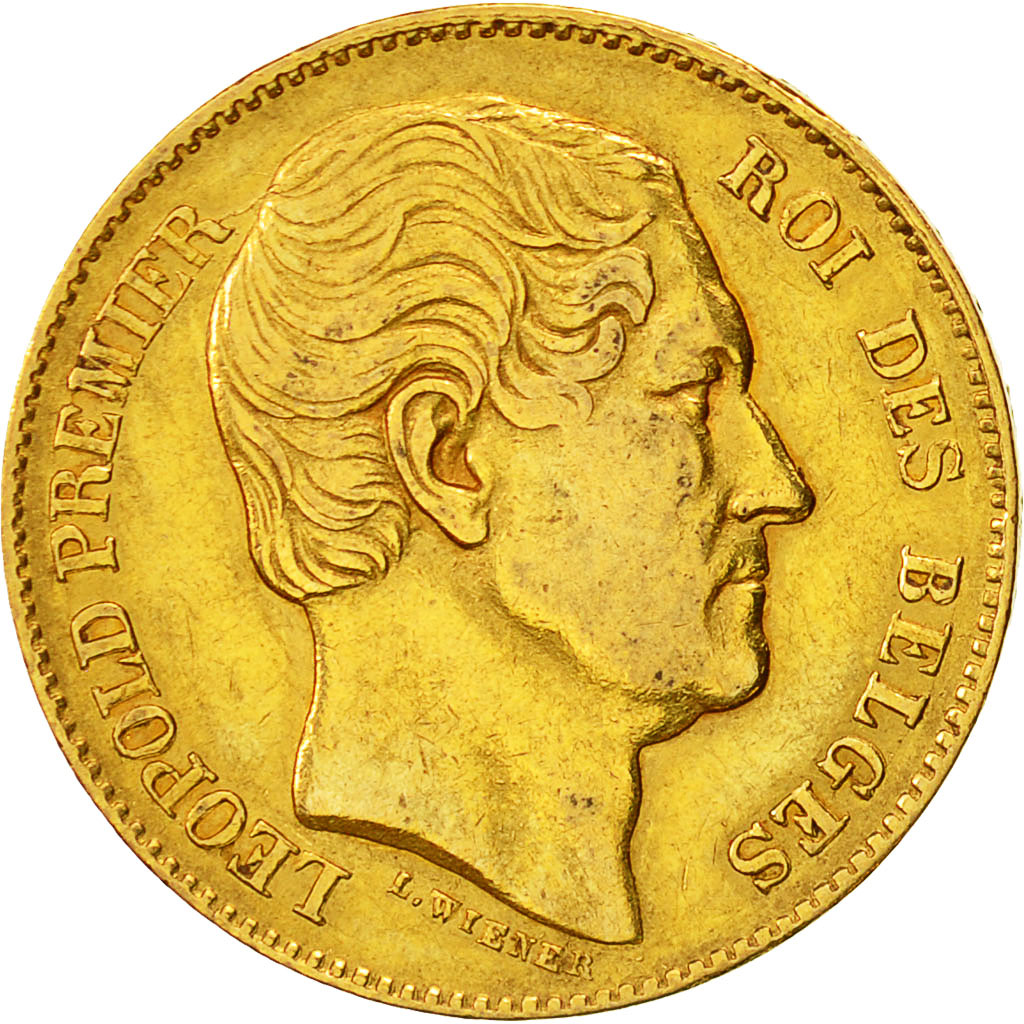 Belgien, Leopold I, 20 Francs, 20 Frank, 1865, SS, Gold, KM:23