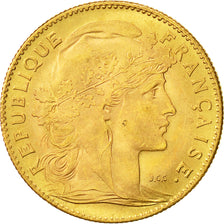 Francia, Marianne, 10 Francs, 1908, Paris, BB+, Oro, KM:846, Gadoury:1017