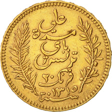 Coin, Tunisia, Ali Bey, 20 Francs, 1897, Paris, AU(50-53), Gold, KM:227