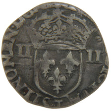 FRANCE, ¼ Ecu, 1591, Nantes, VG(8-10), Silver, Ciani #1487, 6.90