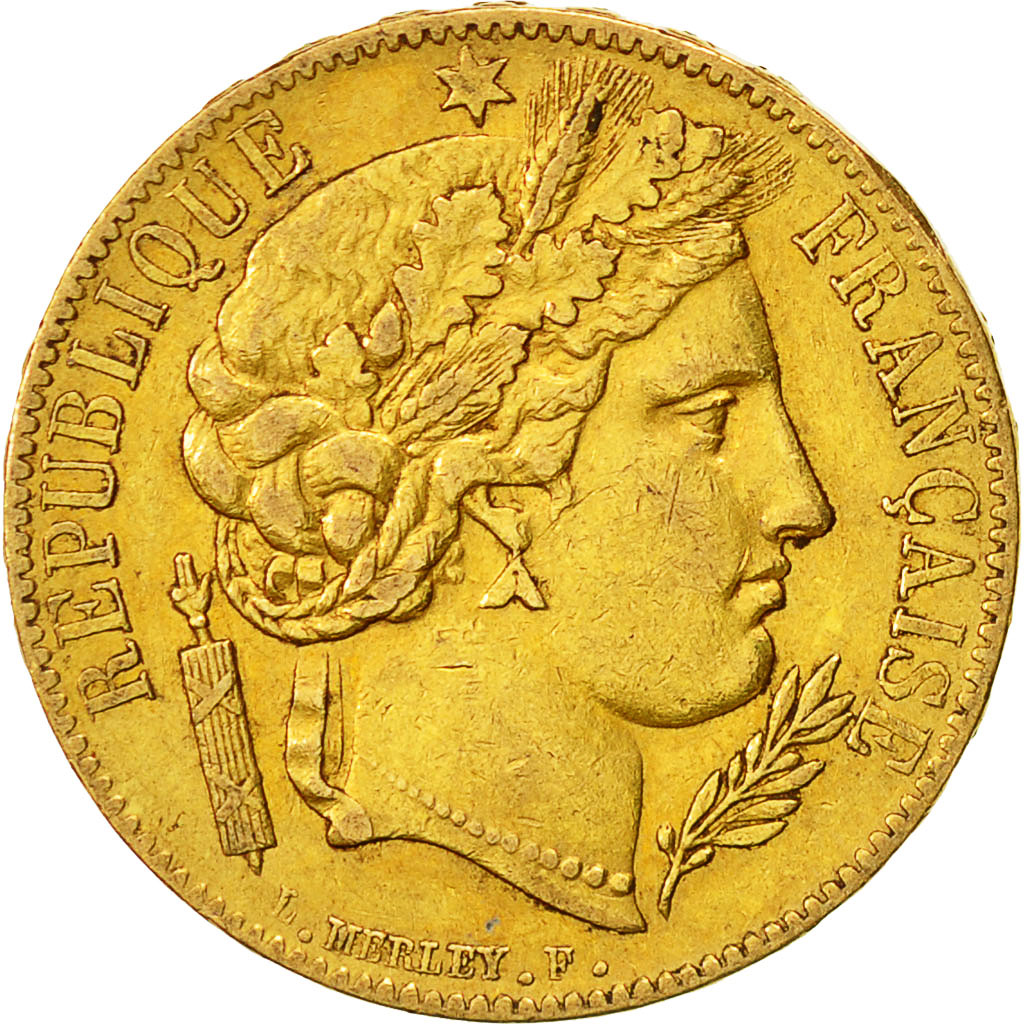 Moneda, Francia, Cérès, 20 Francs, 1849, Paris, MBC, Oro, KM:762, Gadoury:1059