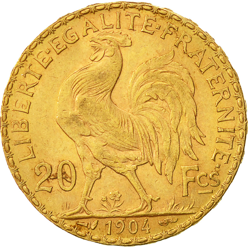 Münze, Frankreich, Marianne, 20 Francs, 1904, VZ+, Gold, KM:847, Gadoury:1064a