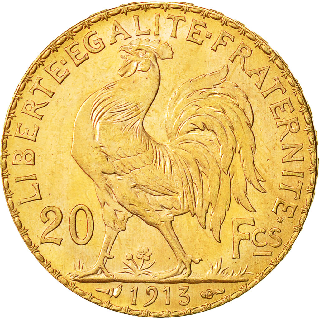 Coin, France, Marianne, 20 Francs, 1913, MS(65-70), Gold, KM:857, Gadoury:1064a