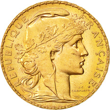 Moneta, Francia, Marianne, 20 Francs, 1911, SPL+, Oro, KM:857, Gadoury:1064a