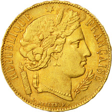 Frankreich, Cérès, 20 Francs, 1851, Paris, SS+, Gold, KM:762, Gadoury:1059