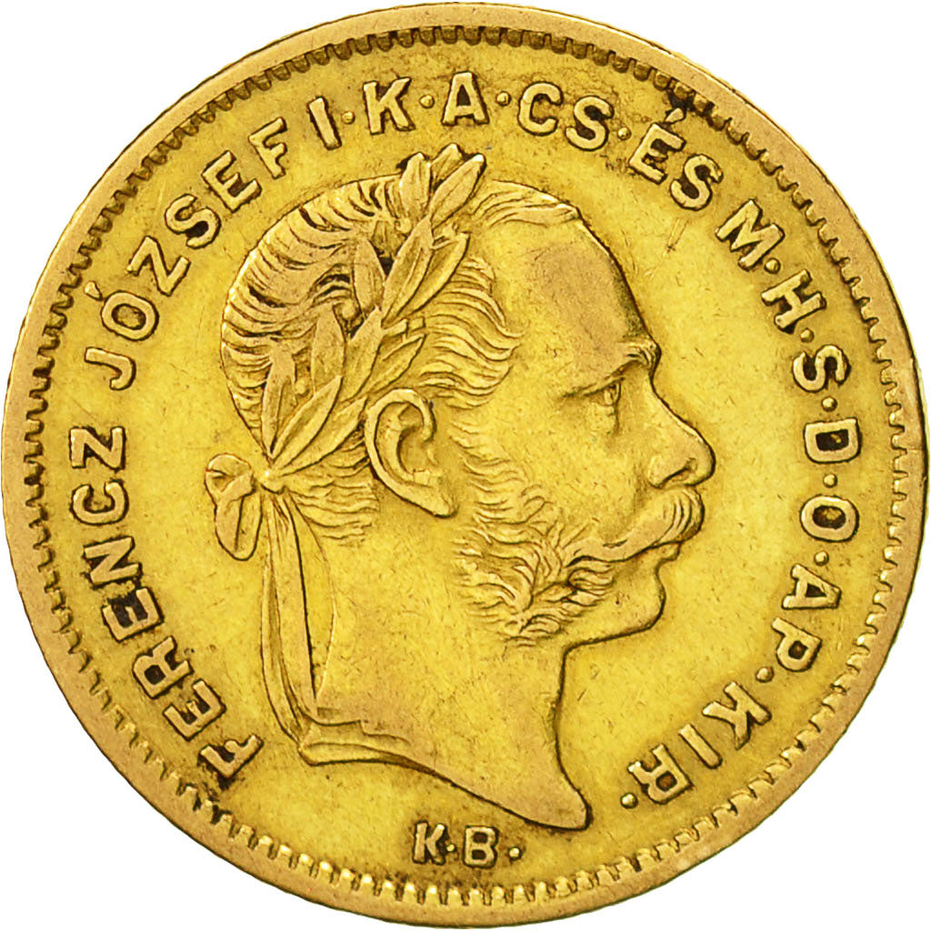 Hungary, Franz Joseph I, 4 Forint 10 Francs, 1871, Kormoczbanya, EF(40-45)
