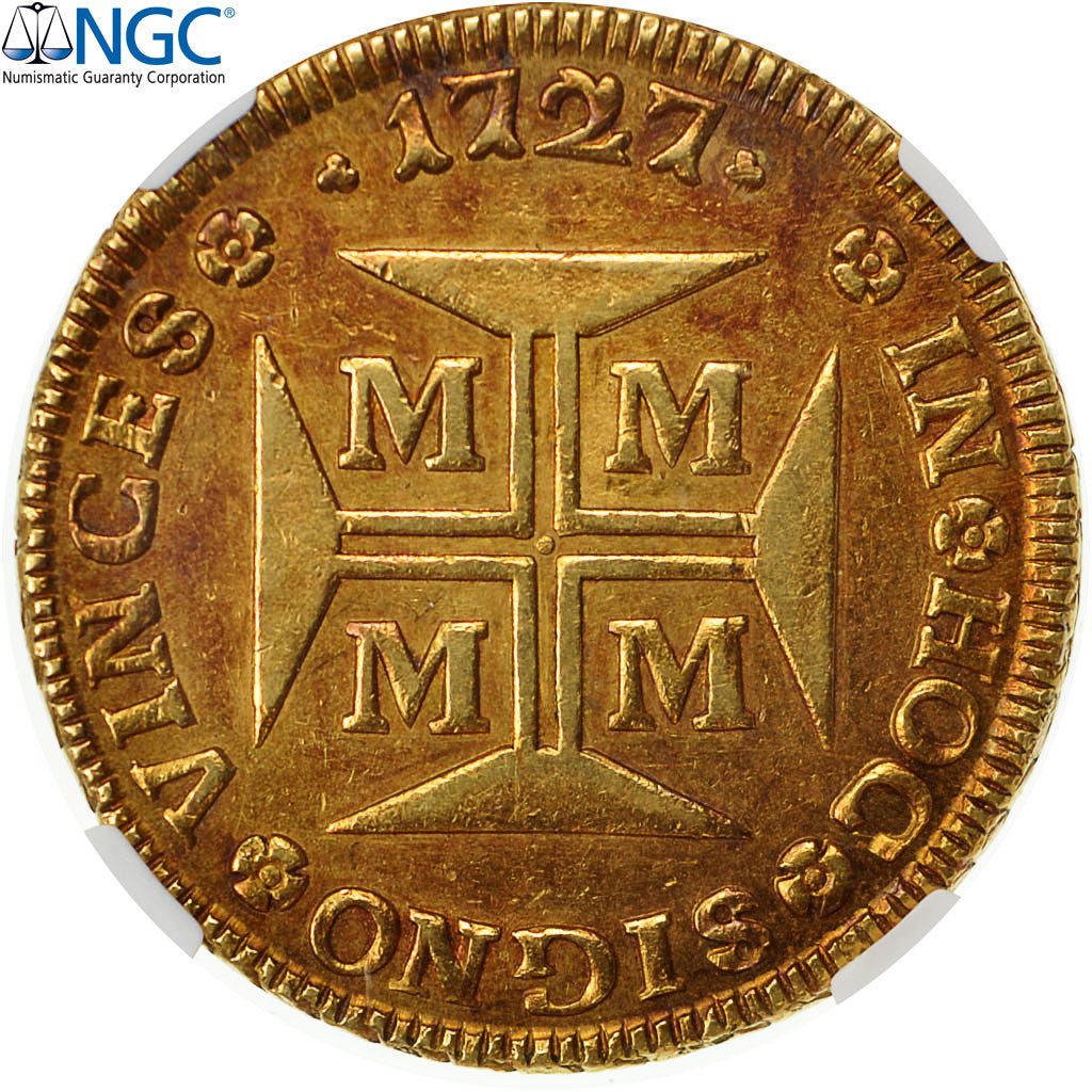 Münze, Brasilien, Joao V, 20000 Reis, 1727, Minas Gerais, NGC, AU58, VZ, Gold