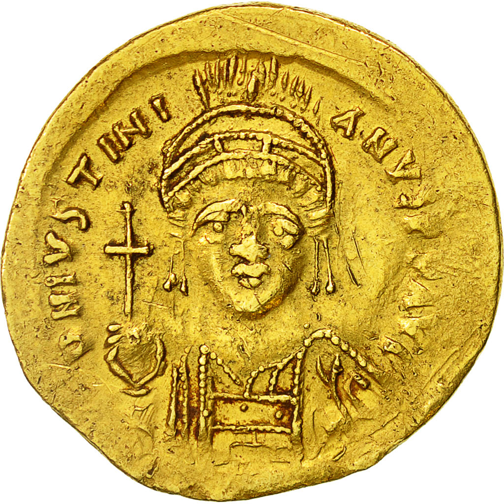 Justinian I, Solidus, Constantinople, AU(50-53), Gold, Sear:139