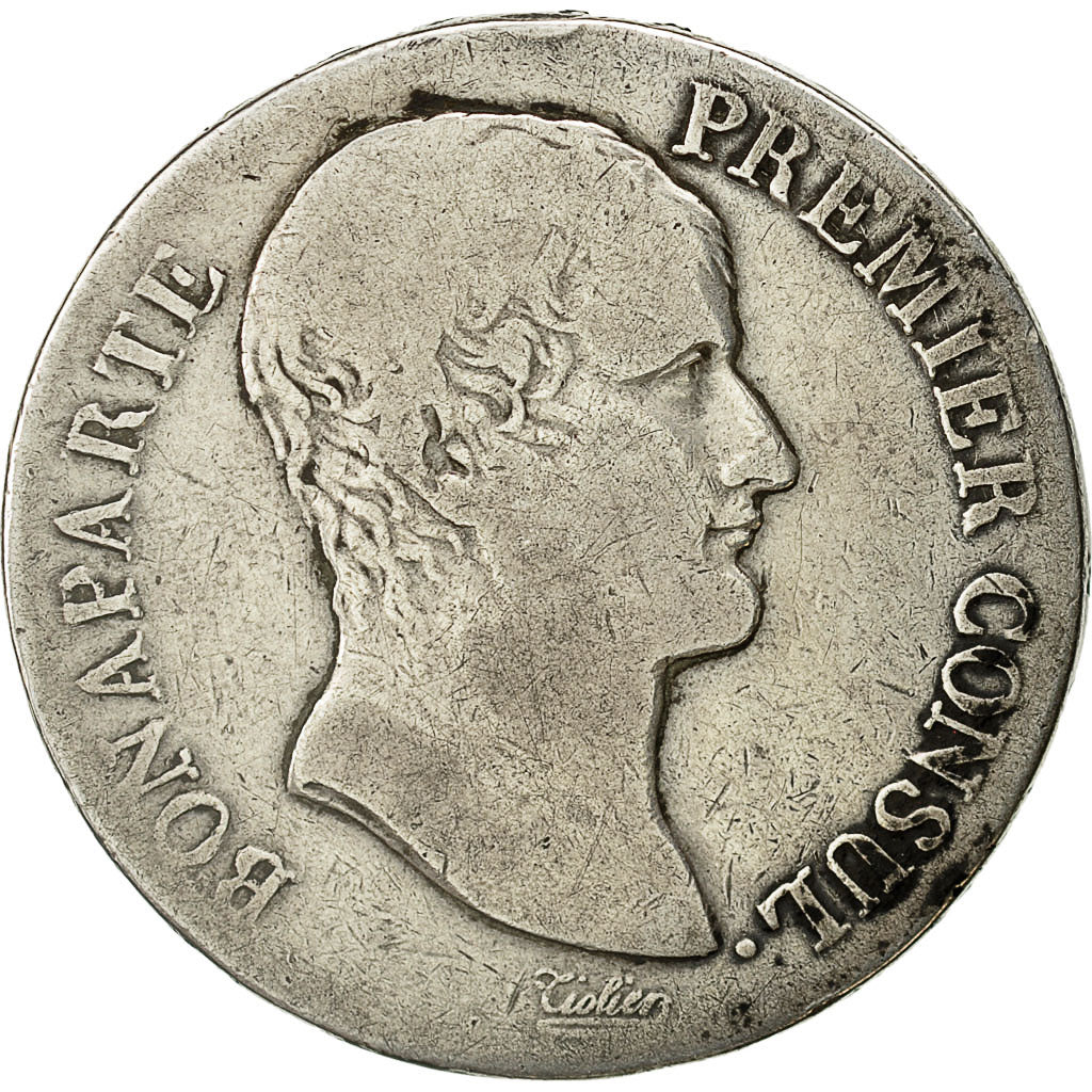 Coin, France, Napoléon I, 5 Francs, An 12 (1804), Perpignan, VF(20-25), Silver
