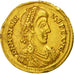 Coin, Honorius, Solidus, Rome, AU(50-53), Gold, RIC:1252