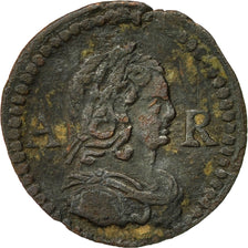 Moneta, Spagna, CATALONIA, Louis XIV, Ardite, 1644, Barcelona, MB+, Rame, KM:100