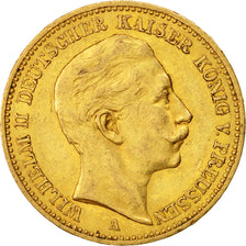 Coin, German States, PRUSSIA, Wilhelm II, 20 Mark, 1900, Berlin, AU(55-58)