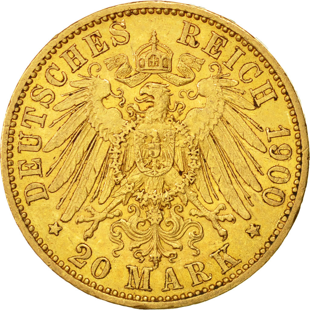 Moneta, Stati tedeschi, PRUSSIA, Wilhelm II, 20 Mark, 1900, Berlin, SPL-, Oro