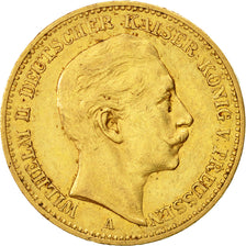 Coin, German States, PRUSSIA, Wilhelm II, 20 Mark, 1898, Berlin, AU(50-53)