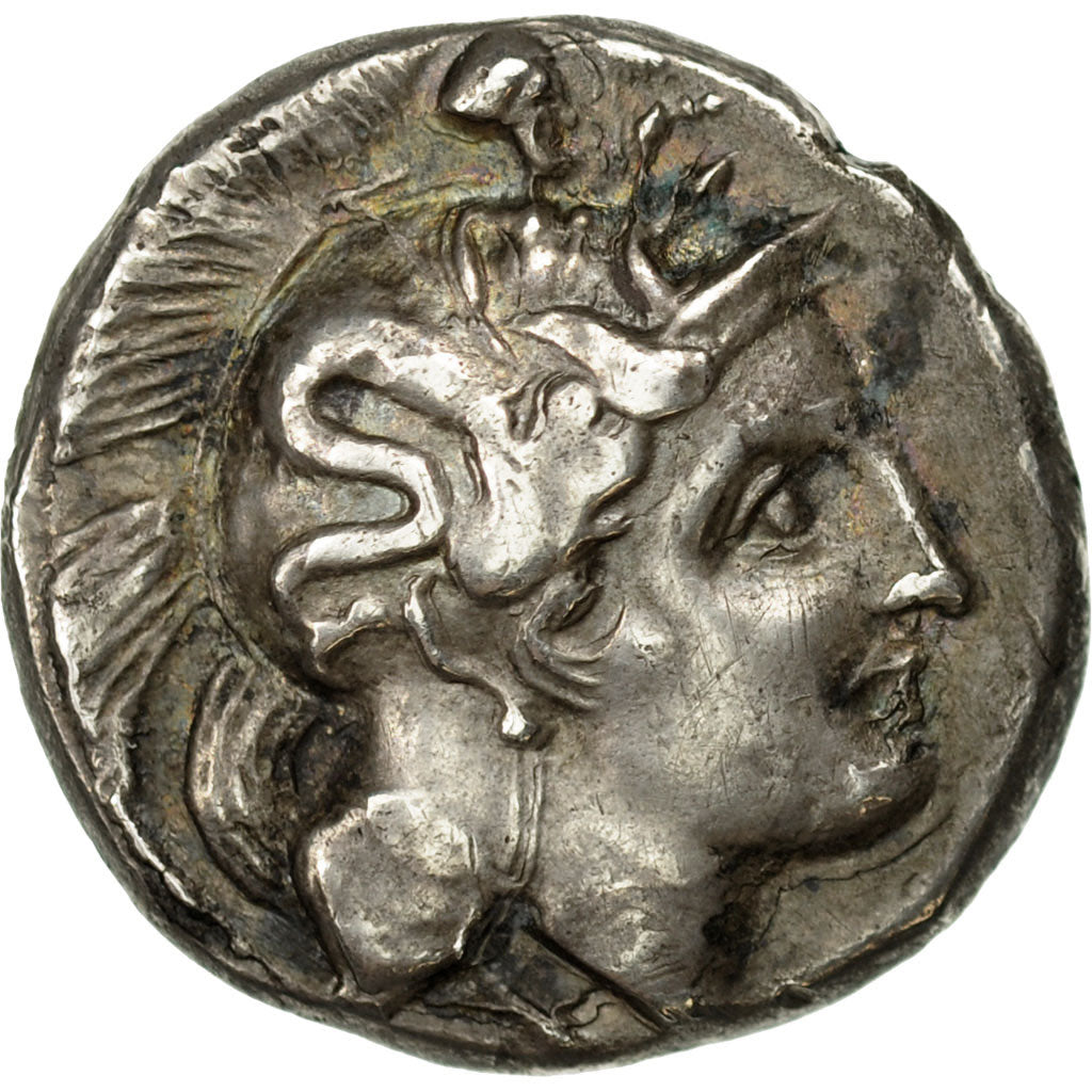 Munten, Lucanië, Thurium, Stater, ZF+, Zilver, SNG Cop:1442, SNG ANS:1041