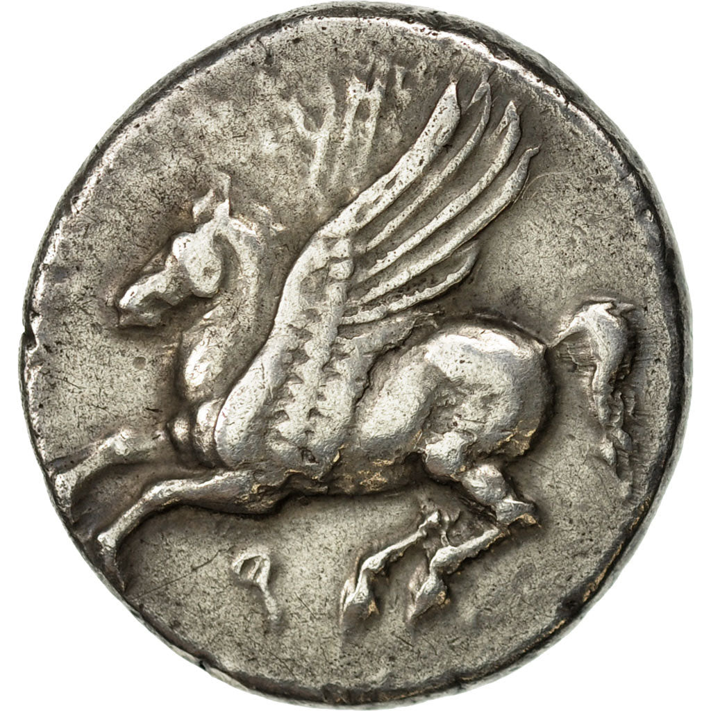 Moneda, Corinthia, Corinth, Stater, MBC, Plata