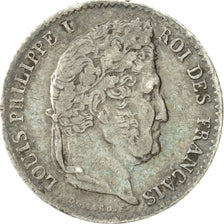 Coin, France, Louis-Philippe, 1/4 Franc, 1832, Paris, EF(40-45), Silver