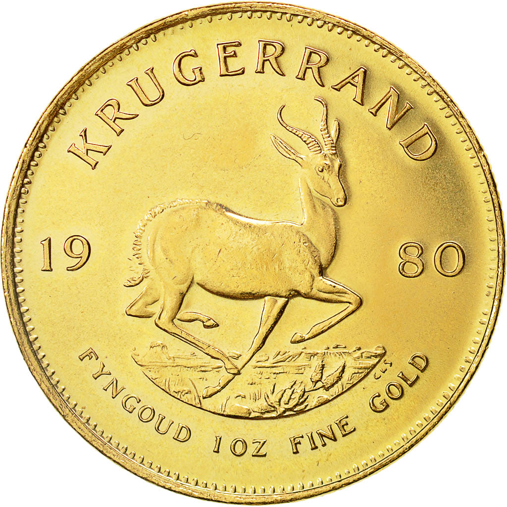 Coin, South Africa, Krugerrand, 1980, MS(64), Gold, KM:73