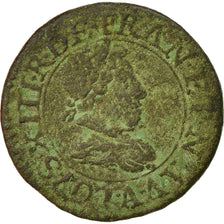 Munten, Frankrijk, Louis XIII, Double tournois, buste juvénile, Double