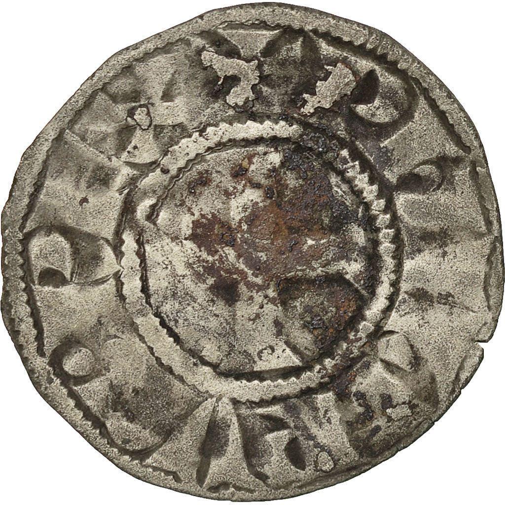 Coin, France, Philip IV, Denier Tournois à l'O rond, VF(30-35), Duplessy:223
