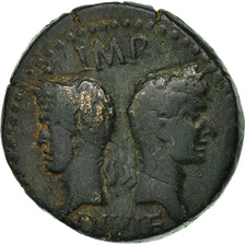 Moneda, Augustus, Dupondius, Nîmes, BC+, Bronce, RIC:160