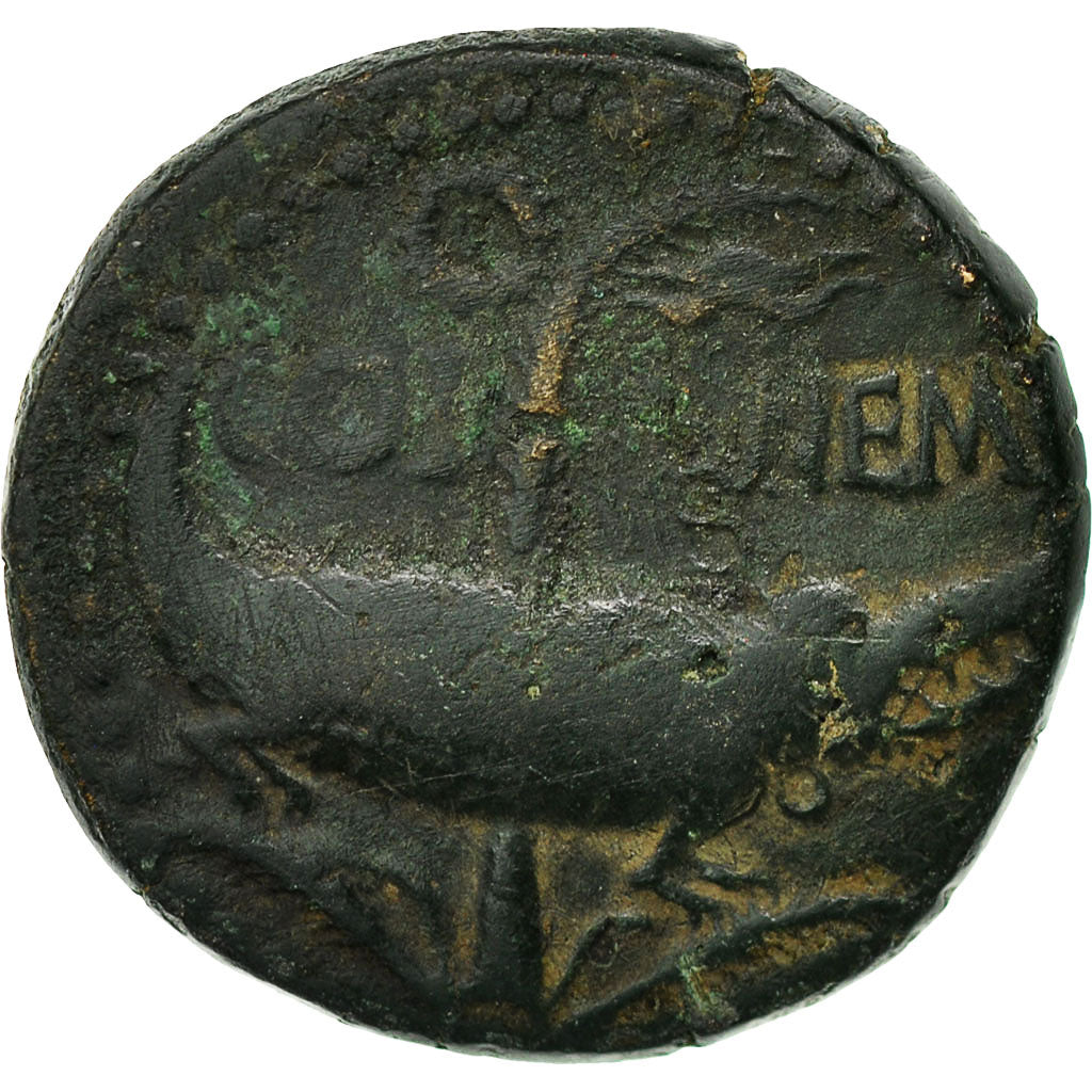 Coin, Augustus, Dupondius, Nîmes, VF(20-25), Bronze, RIC:160