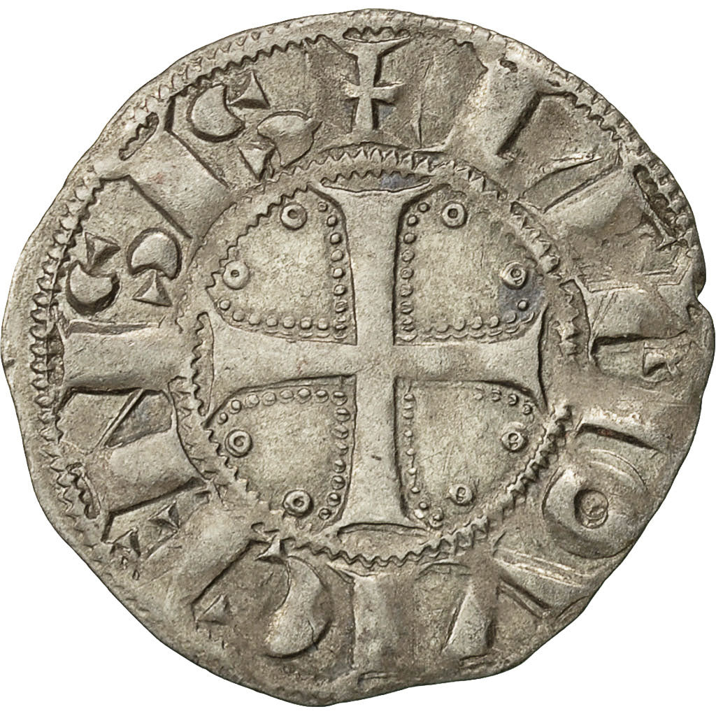 Coin, France, Limousin, Denarius, Limoges, AU(50-53), Silver, Boudeau:392