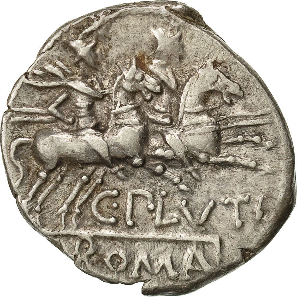 Coin, Plutia, Denarius, Rome, EF(40-45), Silver, Crawford:278/1
