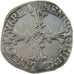 FRANCE, ¼ Ecu, 1596, Rennes, VF(30-35), Silver, Ciani #1517, 9.56