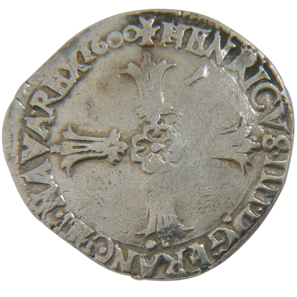FRANCE, ¼ Ecu, 1600, Nantes, VF(20-25), Silver, Ciani #1517, 9.50